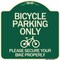Signmission Bicycle Parking Please Secure Your Bike Properly Heavy-Gauge Aluminum Sign, 18" x 18", G-1818-24319 A-DES-G-1818-24319 - alternate 1